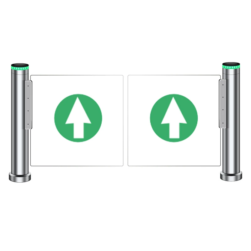 Security System Self Closing Fast lane Swing Barrier Cylindrical Speed Gate for Building