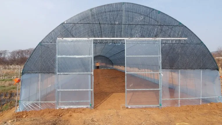 PE/PO Film Galvanised Steel Greenhouse For Mushroom Cultivation