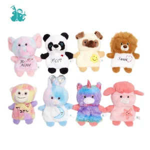 Kids Baby Toy Cartoon Custom Stuffed Animal Soft Plush Panda/Monkey/Elephant Hand Puppet