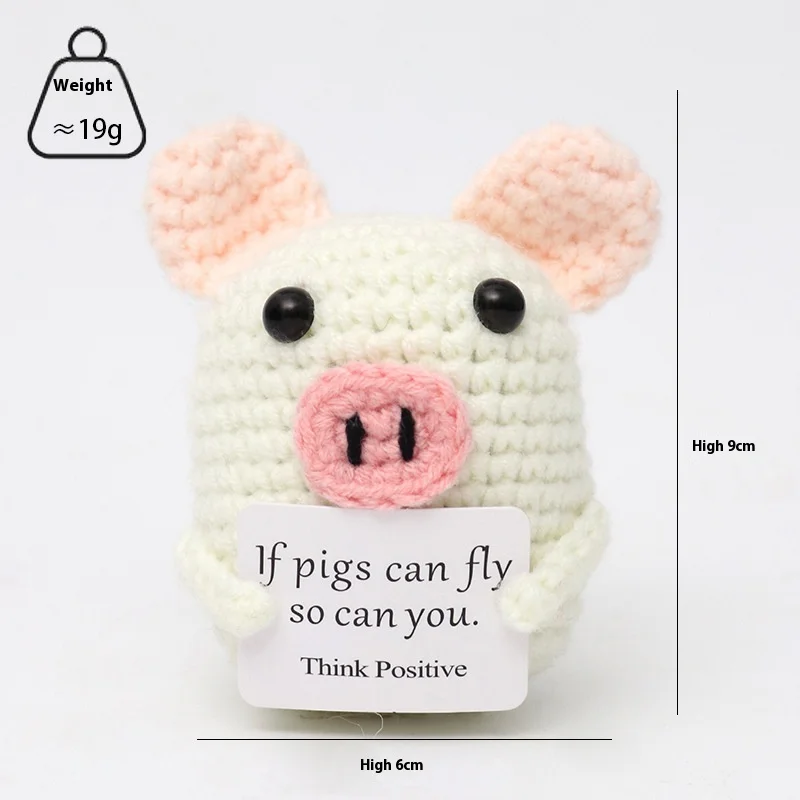 Hand-Knitted Wool Crocheted Cross-Border Ornaments Small Doll Cactus Potato Doctor Hat Frog Big Eyes PP Cotton Filling Hot Model