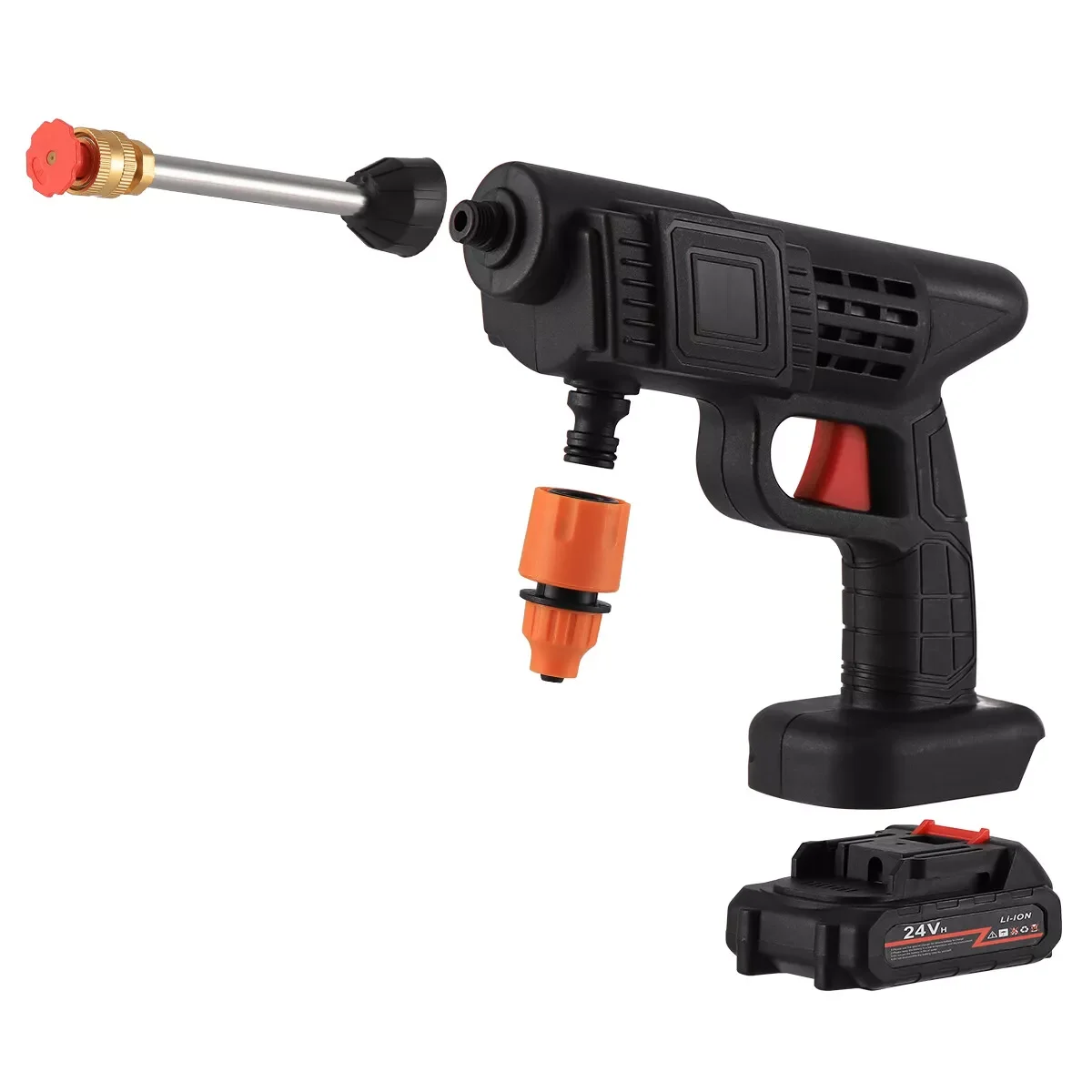 Lithium Battery 24V 48V Washer alta pressão sem fio Wash Gun portátil sem fio Car Washer Lavadora Equipamento de lavagem
