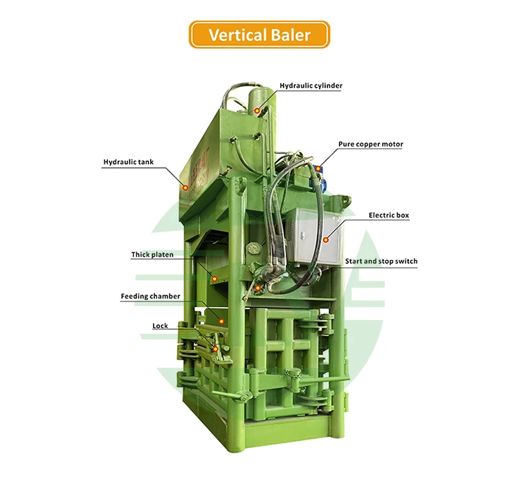 Keshang Hydraulic Fully Automatic YJ-150T Vertical Metal Baler Scrap Briquetting Machine In Dubai details