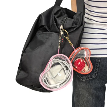 Mini Key Storage Bag Transparent PVC Blind Box Bag Zipper Trendy Coin Earphone Car Key Chain Gift Lipstick Doll Bag