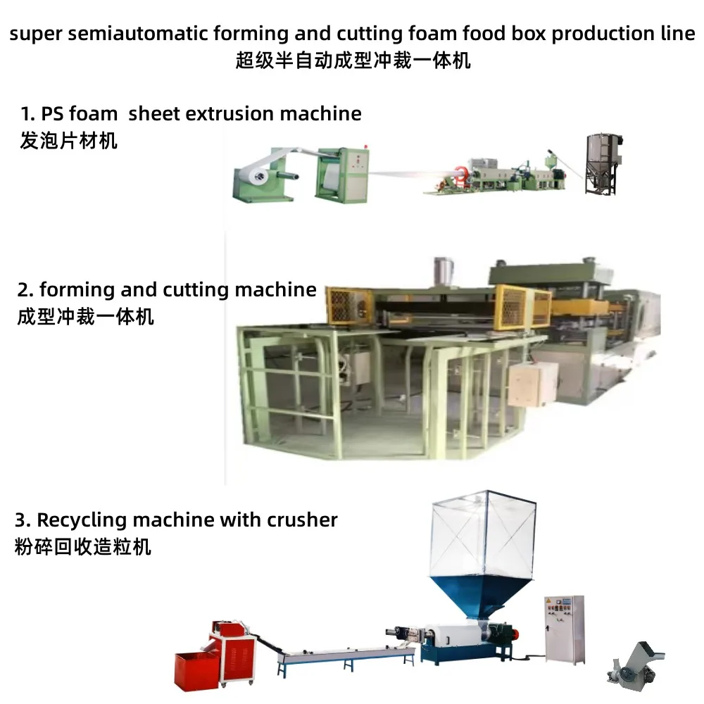 Manual Automatic Foam Food Containers Production Machine Small Box