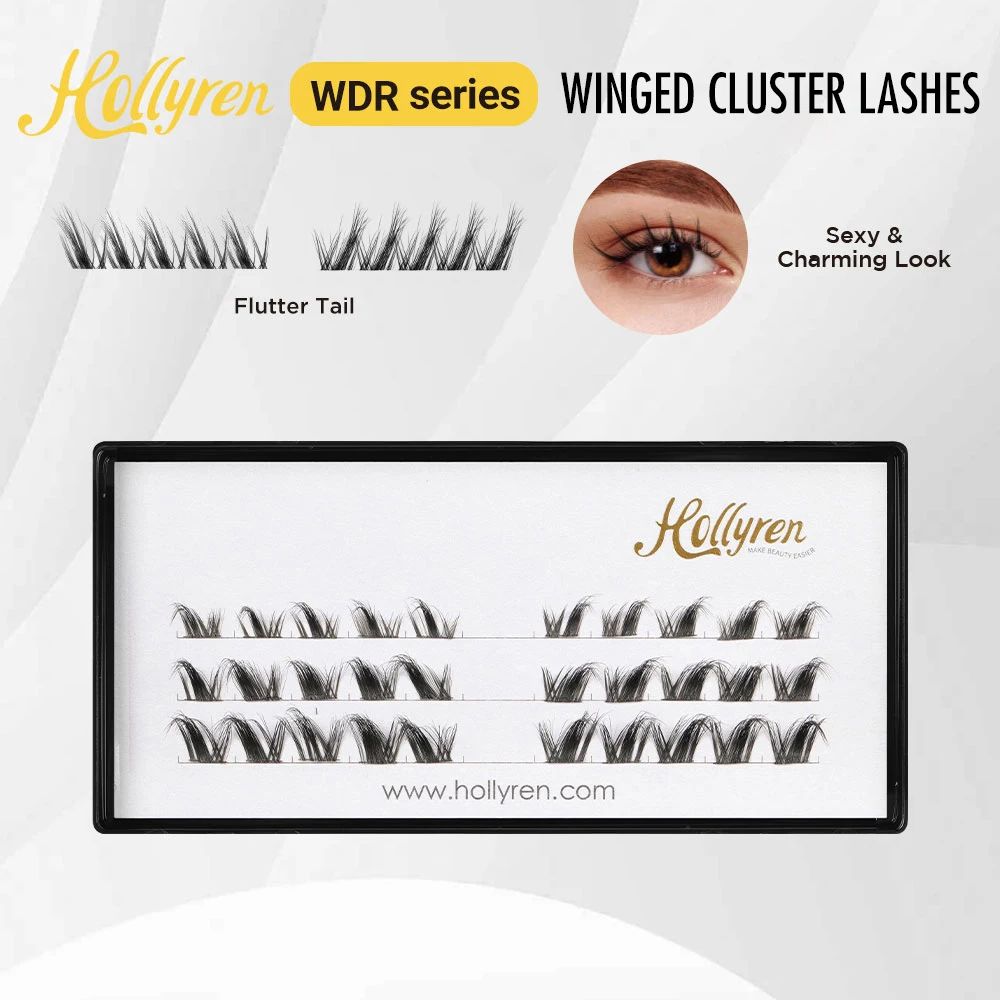 Skew Flying Cluster Eyelash Extension Foxy Eyes Cat Look Natural Individual Eyelashes Bunches Fluffy Lash Cluster