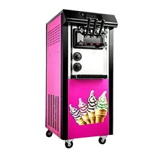 3 Flavor Galeto Ice Cream Machine Commercial Soft Serve Ice Cream Making Machine Soft  Ice Cream Maker With Built-in Cone Holder