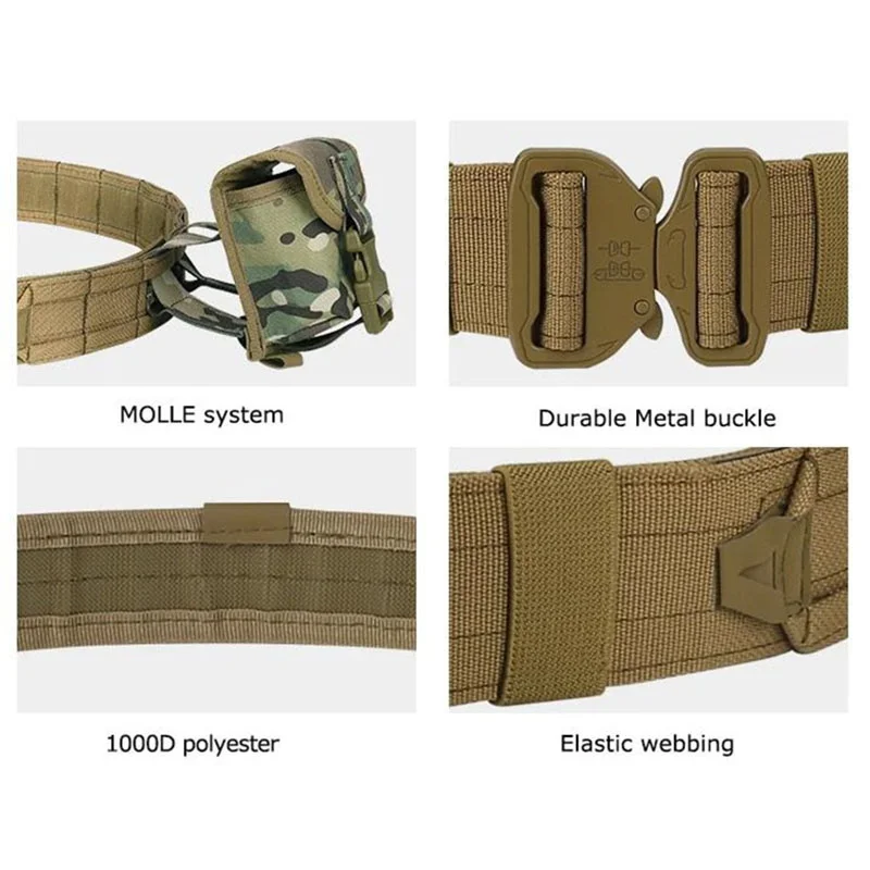 Fashionable High Quality Outdoor Black Hunting Multifunctional Tactics Storage Bag Durable Hiking Duty Security Tactical Belt