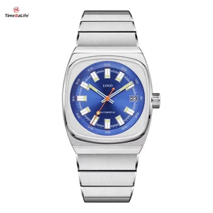 Factory OEM Customized LOGO Stainless Steel Luminous Waterproof Self Winding Watches for Men Automatic Mechanical