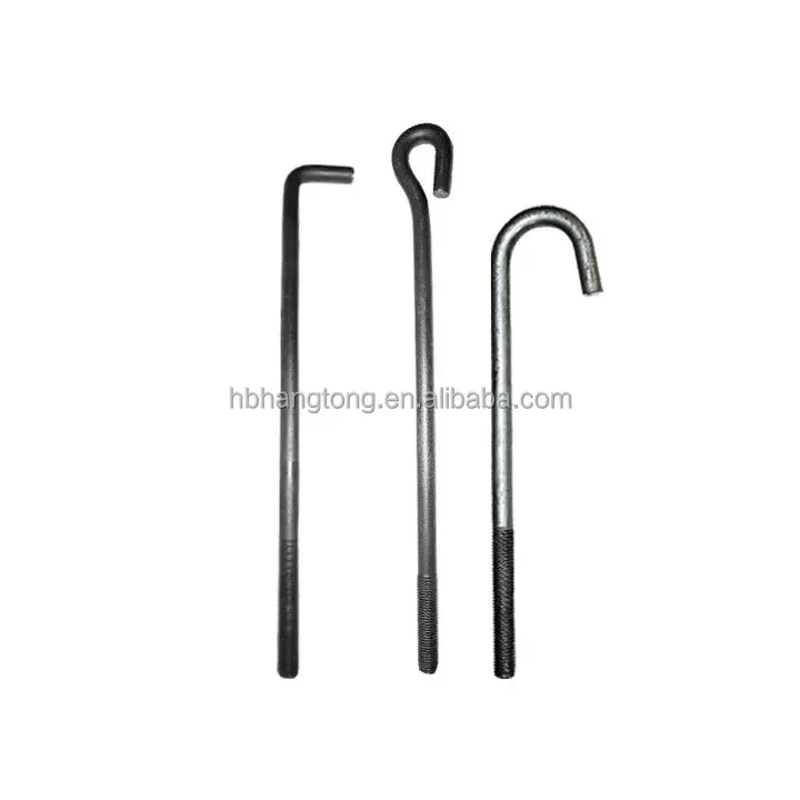 Factory Direct Sale L Type Anchor Bolt Foundation Bolt with Nut and Washer for Building Embedded Anchor Bolt