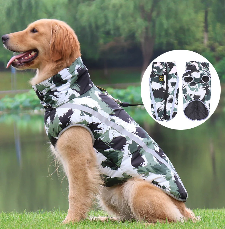 Big Dog Clothes Outdoor Waterproof Windproof Dog Clothes Winter Warm