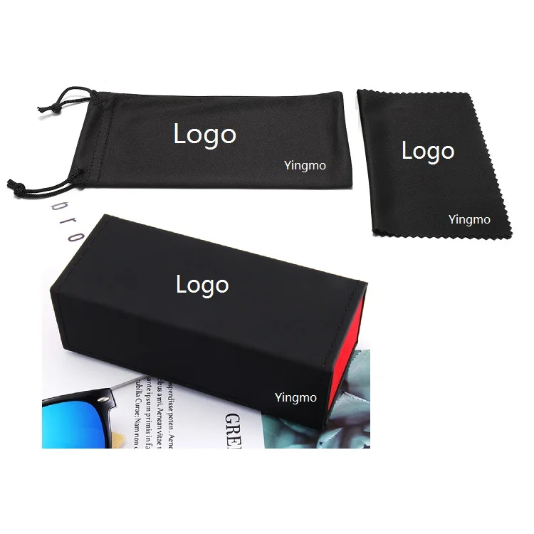 Hot Sale Black Square Foldable Eyewear Box Set Eye Glass Case Hard Pu ...