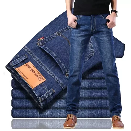 Apparel Stocklot Fashion Men's Jeans Dark Blue Stretch Material Garment ...