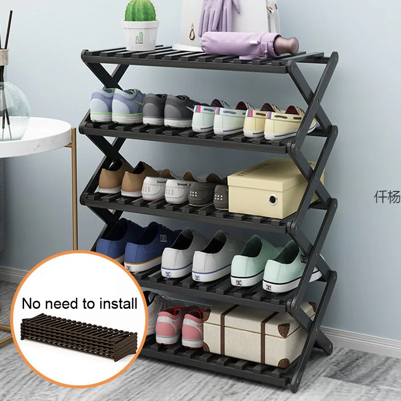 New Arrival Cheap Price Competitive Foldable Wooden Shoe Rack Organizer Cabinet Storage Shoe Racks for Home