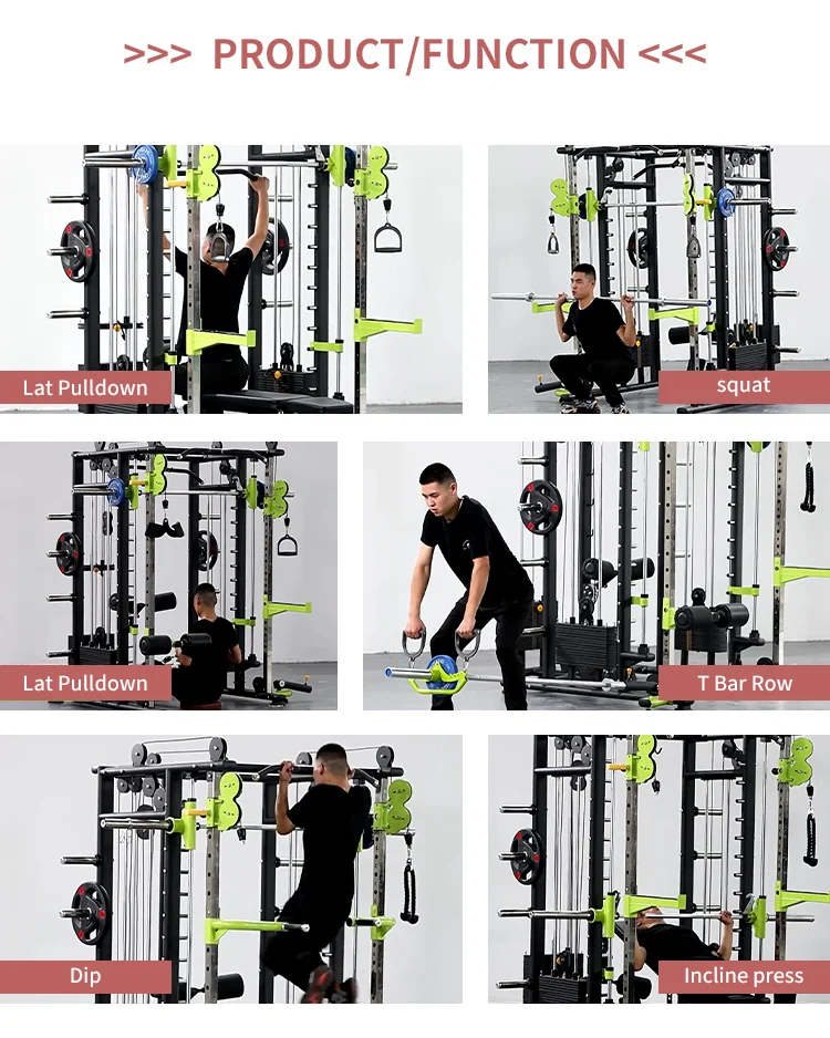 All in One Power Rack Multi Function Fitness Home Gym Equipment Smith ...