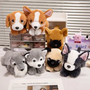 OEM Custom Made Cute Animal Soft Stuffed Plush Toys PP Cotton Filled Promotional Dog Toy for Kids