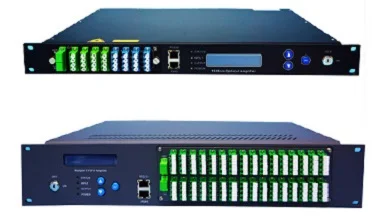 High Power 1550um Edfa 16 port 23 dbm WDM Optical Amplifier price
