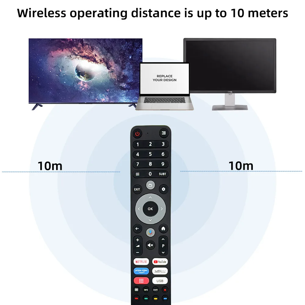 Factory OEM ODM Voice Remote Control for TCL Chiq Smart TV L32H7G L32H8CG L40H7G U43H7C Support Customization