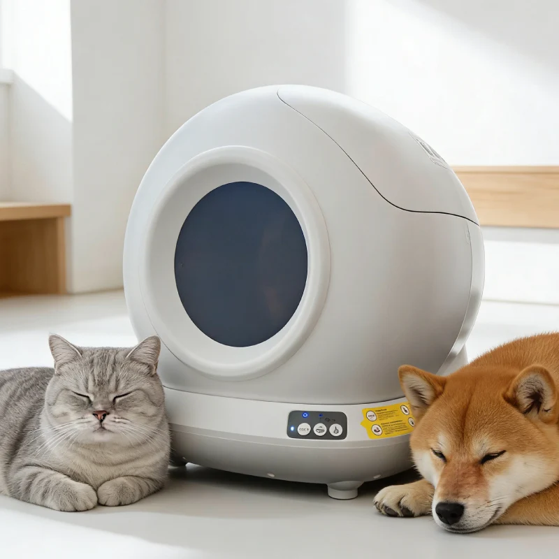 BLUEWORTH Automatic Self-Cleaning Cat Litter Box Smart Safety Sensor 78L Large Capacity Odor Control Eco-Friendly ABS Material