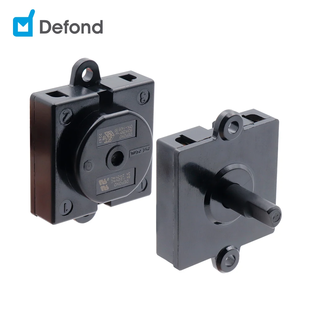Defond 6A 120VAC 4 Позиции поворотный переключатель диапазонов CYK-1406-1-AAA31-01R 3A 240VAC SP4T поворотный переключатель для вентилятора