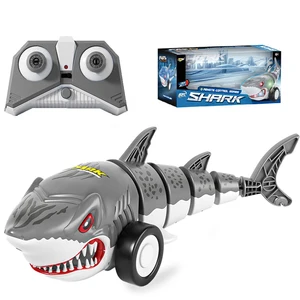 EPT Shark RC Stunt Car Toys With Light and Swing Function Remote Control Animal Rc Shark Car Toy for Kids