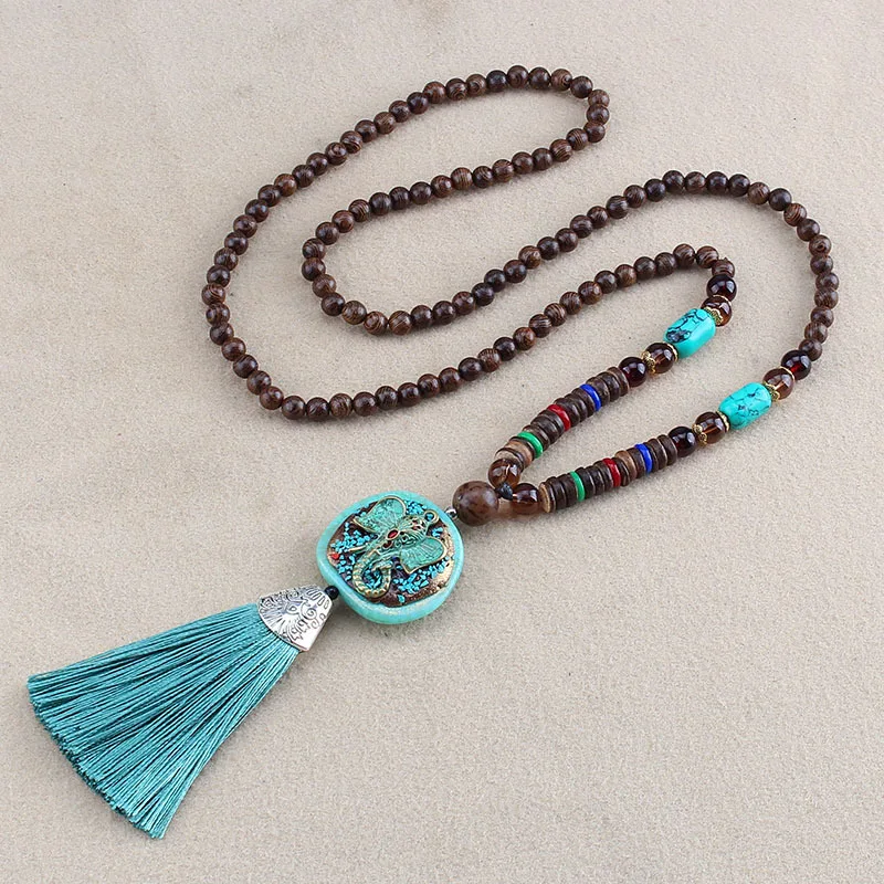 Buddhist Mala Tassel Beads Pendant 