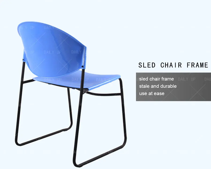 Stackable Leisure Chair metal sled frame Household Kitchen Dining Chair Ergonomic Office Chair For Meeting Conference