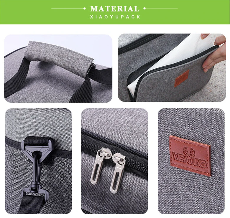 2023 New Adjustable Shoulder Meal Box Insulation Bag Cooler Handbag ...