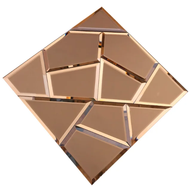 Irregular Shiny 3d Glass Mosaic Tile for Wall Kitchen Background Mosaic Tile