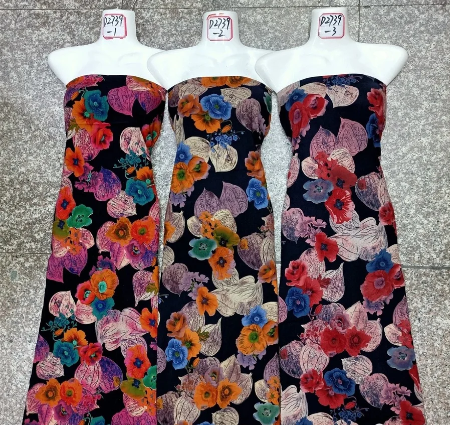 Shaoxing Текстиль 100% искусственный шелк/вискоза тканая ткань с принтом для платья