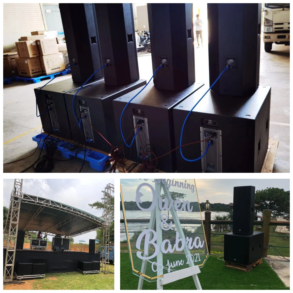 New Outdoor Active DSP Pro Speaker System Covering 1000 People-High Performance Mobile Sound System