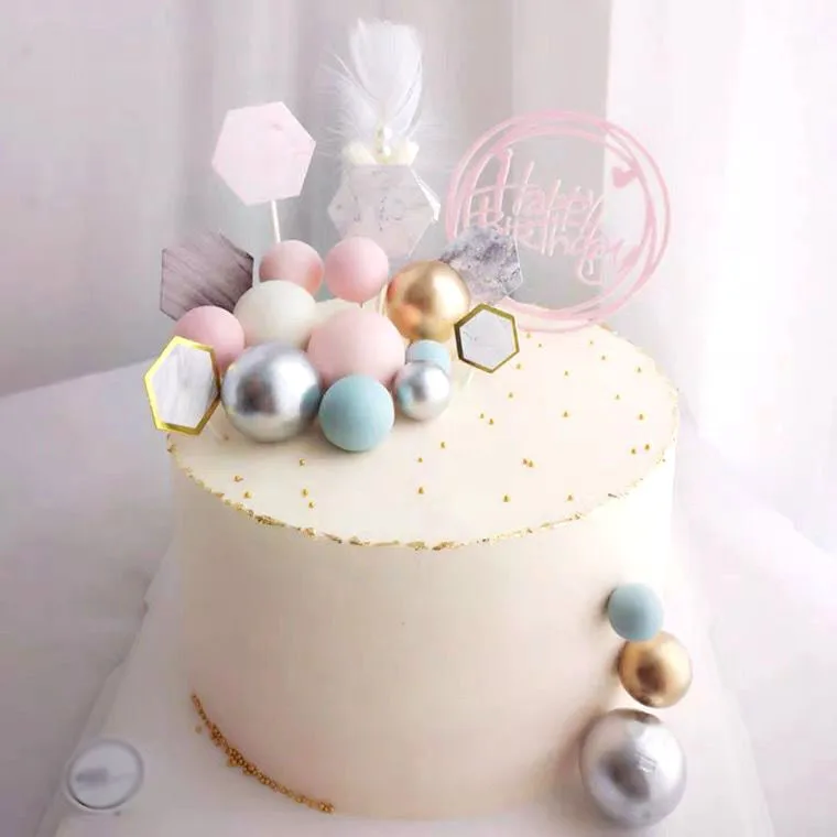 Wholesale Golden Ball Birthday Party Cake Top Themed Birthday Cake ...