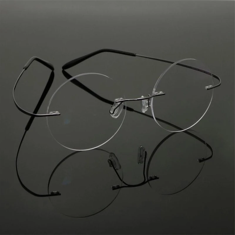 Wholesale Gafas de estrella ultraligeras miopía, lentes con memoria de titanio sin montura, redondas, con montura óptica para hombres y mujeres From m.alibaba.com