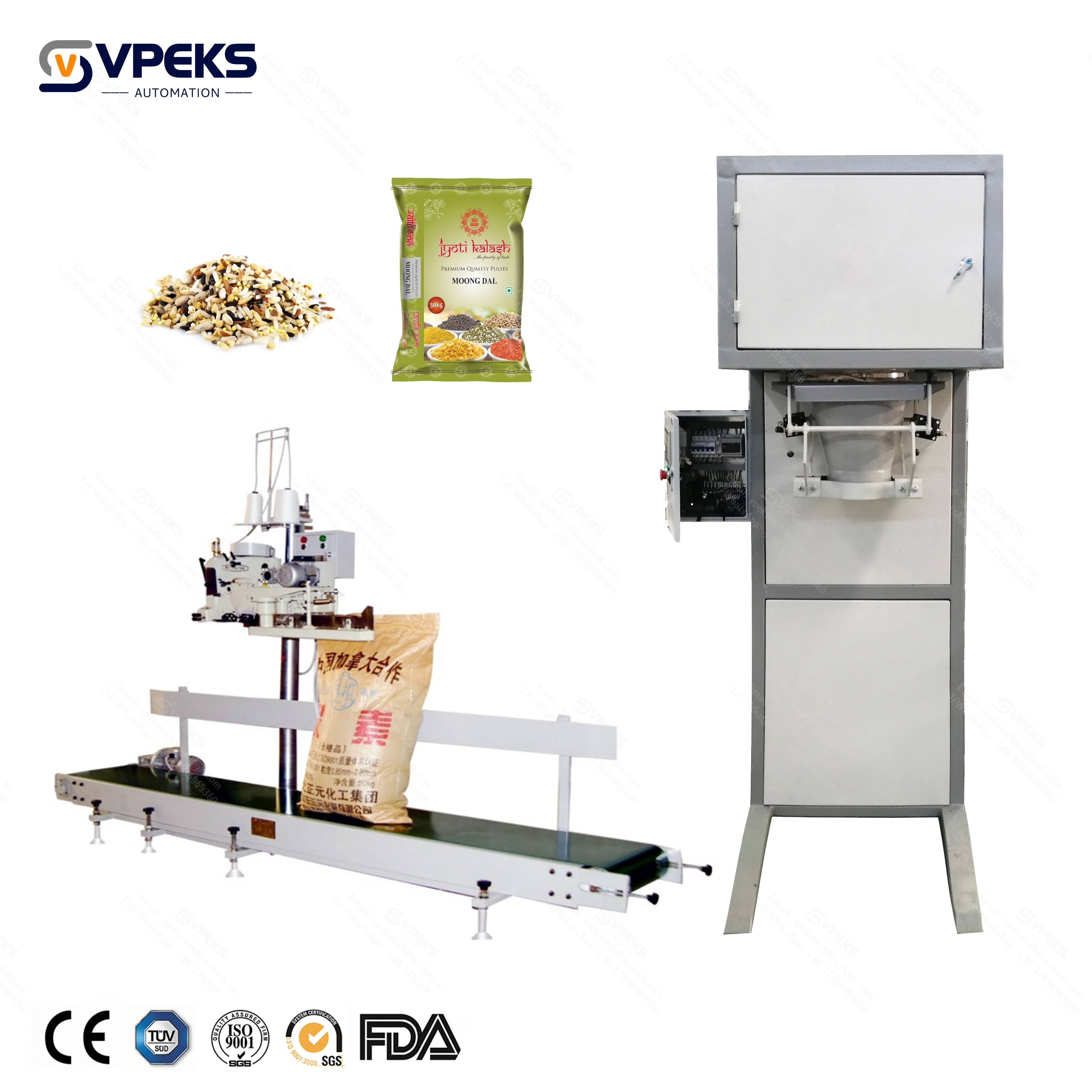 Vpeks Automatic Packing Double Weigher Packaging Machine Bagging And ...