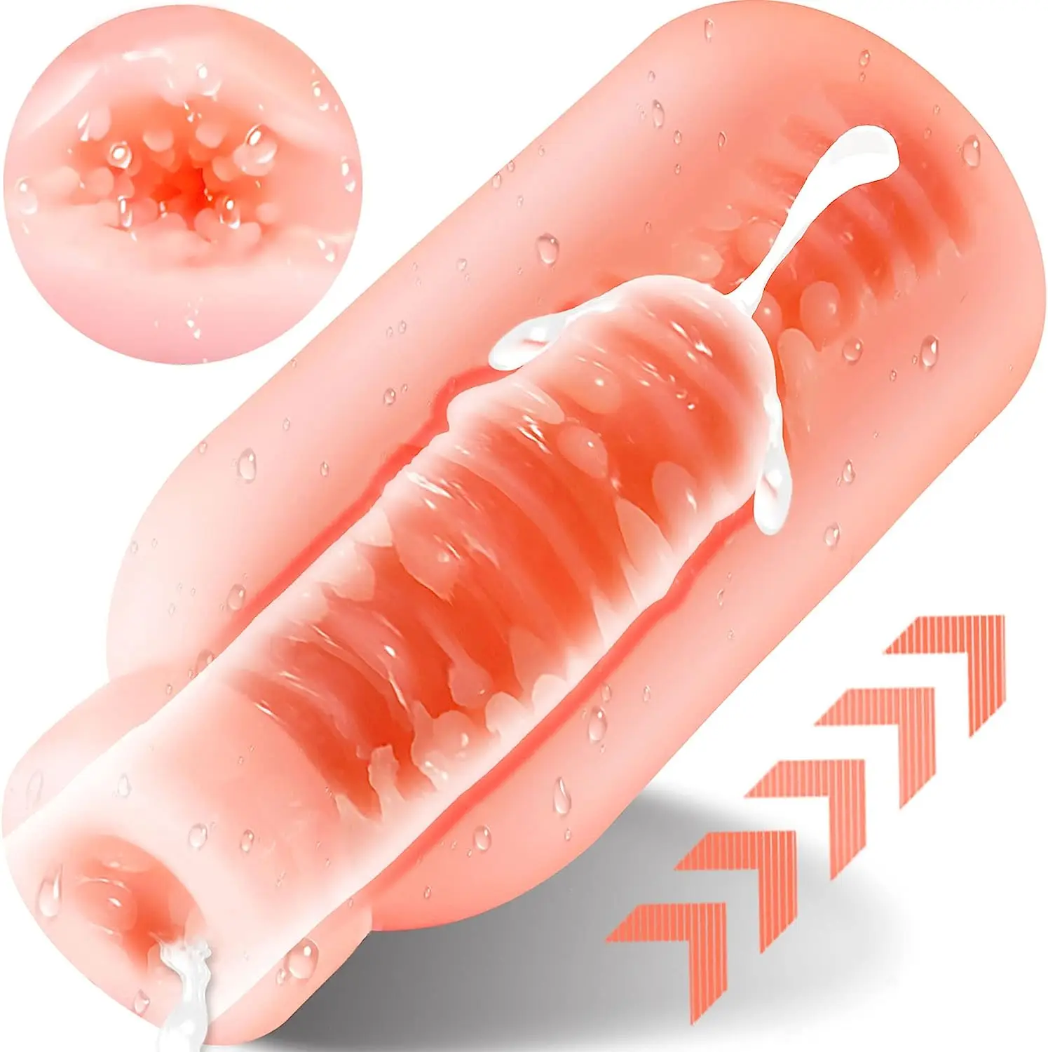 pocket sex toys 3 Sucking and Vibrating Masturbator Electric Pocket Pussy Male Stroker Toy main image 1