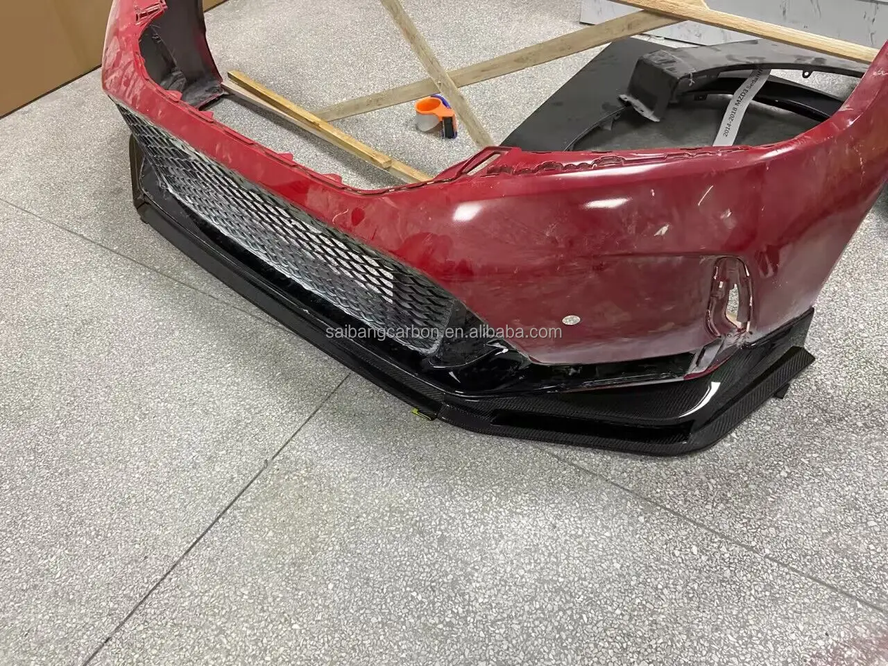 New 2022+ Type R FL5 3-PC Design Carbon Fiber Front Bumper Lip Spoiler ...