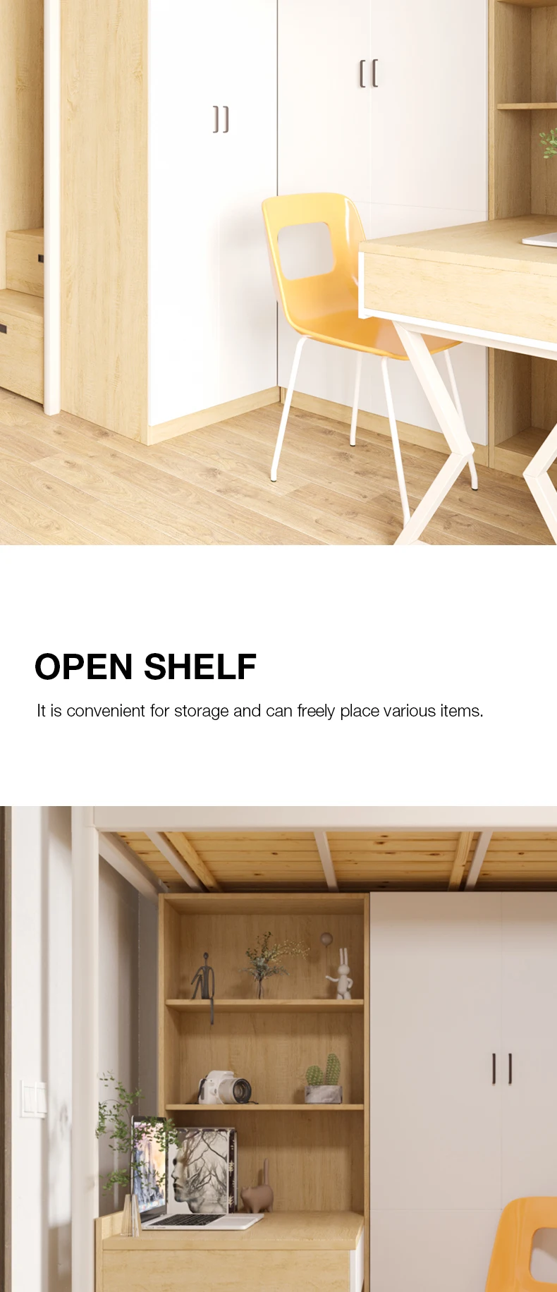 product metal iron frame bed students apartment bunk dormitory beds writing tables storage cabinets wardrobes for bedroom hotel school-6