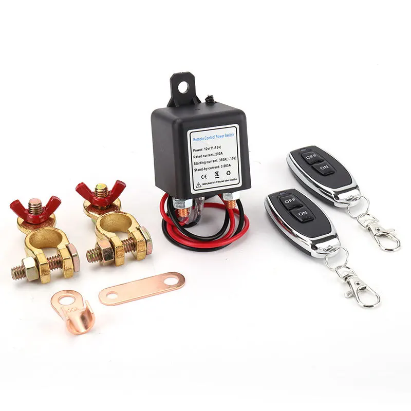 JinsenTGG Remote Battery Disconnect Switch 12V 240A Auto Anti Theft Kill Switch Automatic Power Shut Off Switch Remote Control Switch For Auto Car