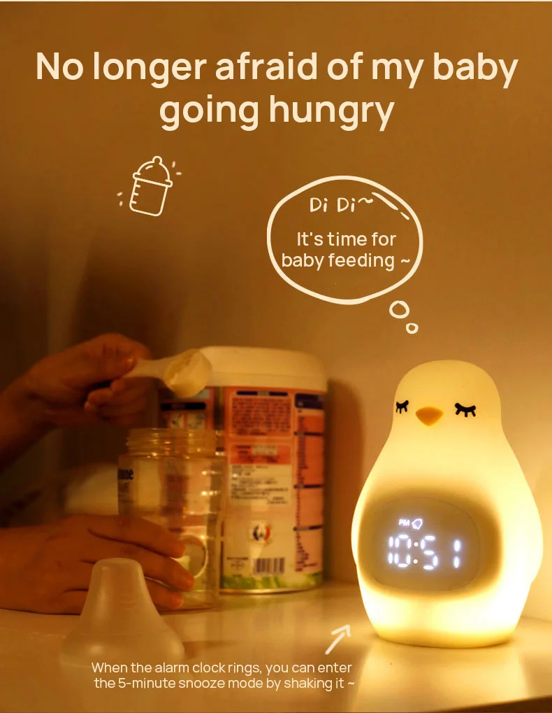Wholesale Led Children's Sleep Trainer Light Wake Up Clock Soft