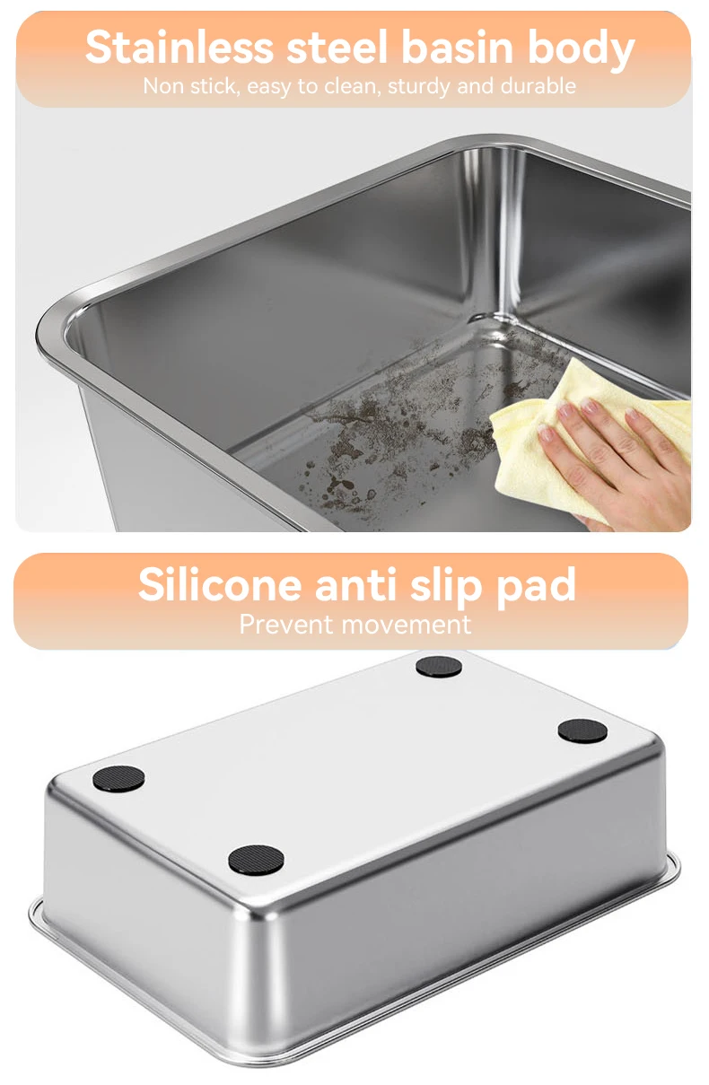 Innovative Stainless Steel Cat Litter Box Large Cat Toilet Fully Enclosed Portable Cat Cleaning Supplies supplier