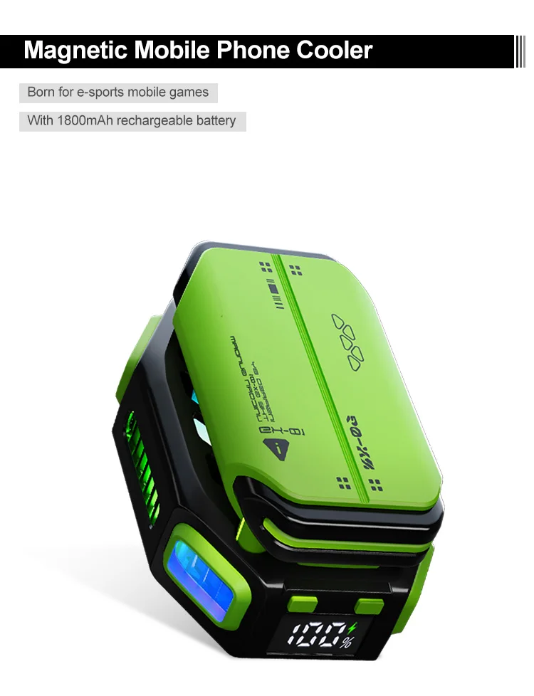 New Magnetic X111 Wireless Mobile Phone Cooling Game with 1800mAh Rechargeable Battery Mobile Phone Radiator