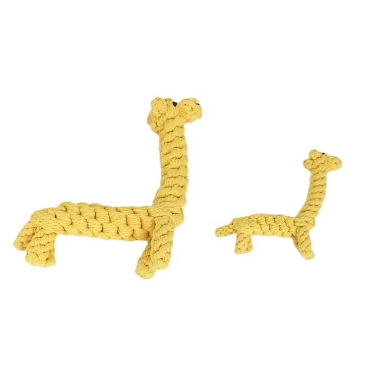 Pet supplies manufacturers spot wholesale dog molar teeth cleaning giraffe puppy cotton rope toy