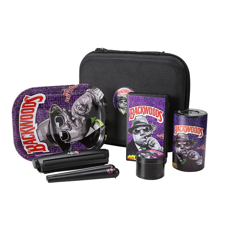 Portable Premium Custom Rolling Tray Herb Smoking Set Kit Smoke Box