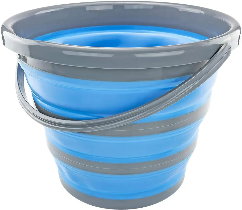Round Collapsible Bucket 10L Collapsible Plastic Bucket Silicone Collapsible Bucket