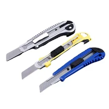 Sanhong Heavy-Duty Art Knife Rubber-Coated Utility Cutter with Paper Blade for DIY Home Office Projects Portable Utility Knife