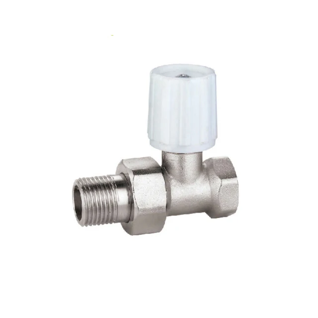 Brass Nickel Plated Straight Manual Radiator Valves for Heating Radiators BJ21001