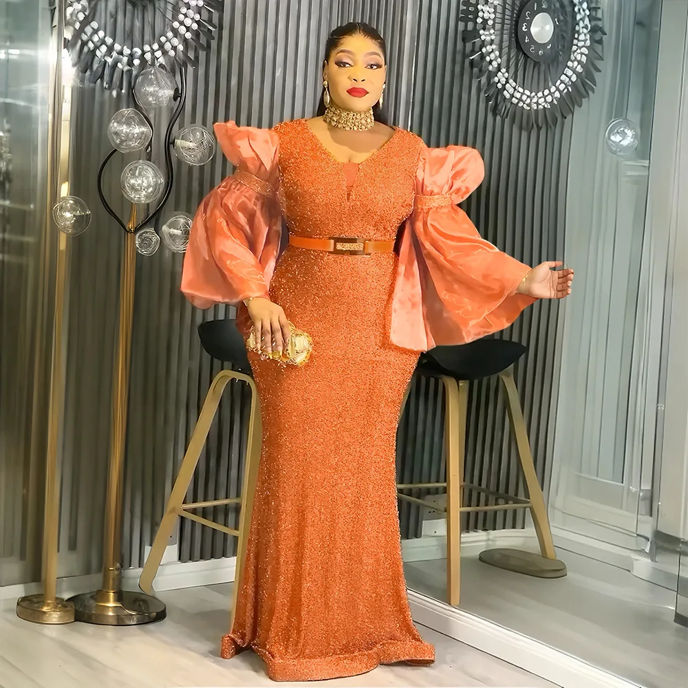 mid thigh formal dresses Mac Duggal - Beige Embroidered Long Sleeve A-Line Gown main image 0