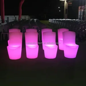 Factory Direct Supply Remote Controlled Colorful Waterproof Plastic Led Seat