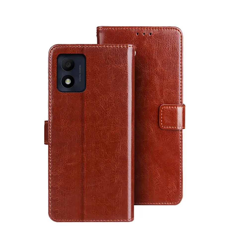 PU Leather Card Wallet Mobile Phone Case Matte Skin Feel Soft Cell Phone Cover  For Alcatel 1B factory