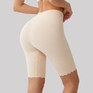 Hot Selling Women's High Waist Fitness Shapewear Pants Casual Style Three-Point Shorts Waist Trainer Shaper Thick Latex Coating