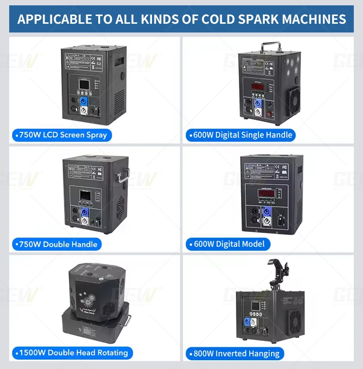 GEVV Cold Spark Machine Powder Cold Fireworks Sparkler 200g Indoor Outdoor Powder Atmosphere Equipment for Cold Spark Machine